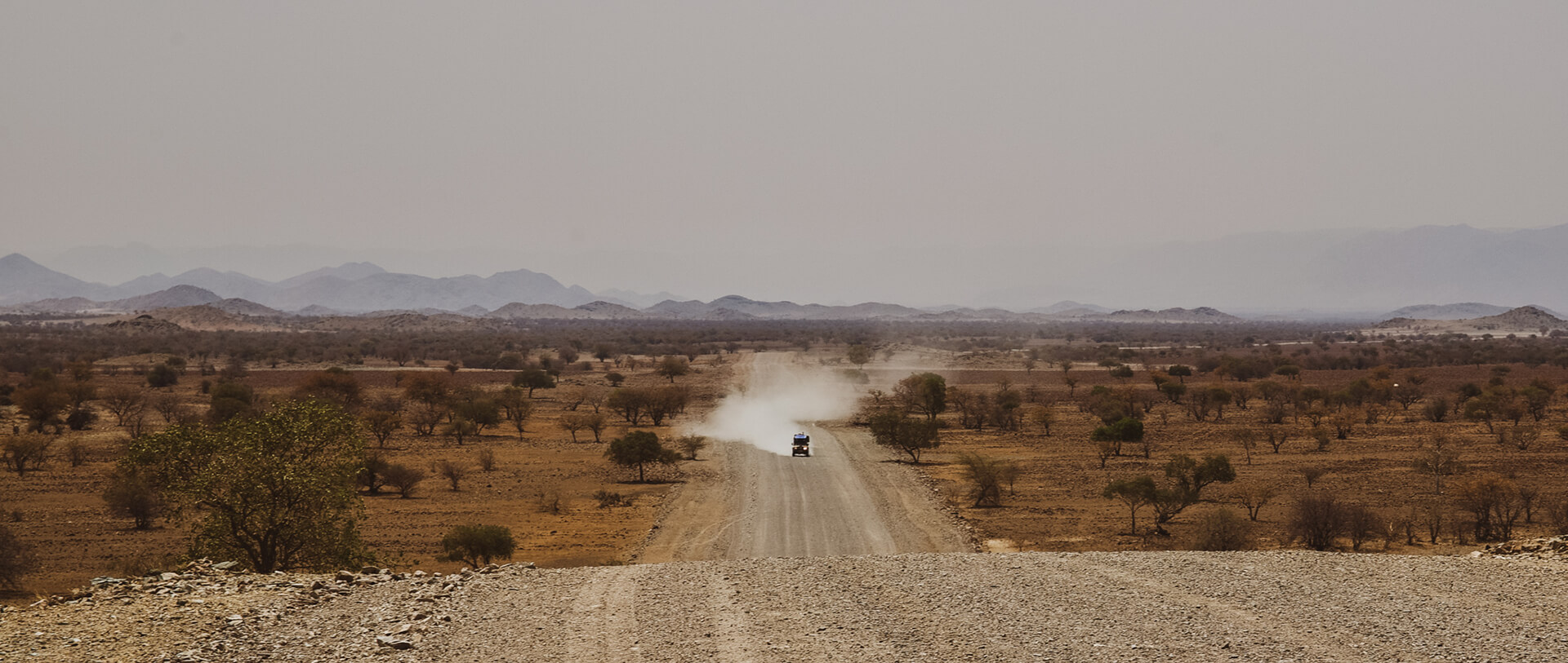 Landrover Defender at Damaraland / Namibia Landscape